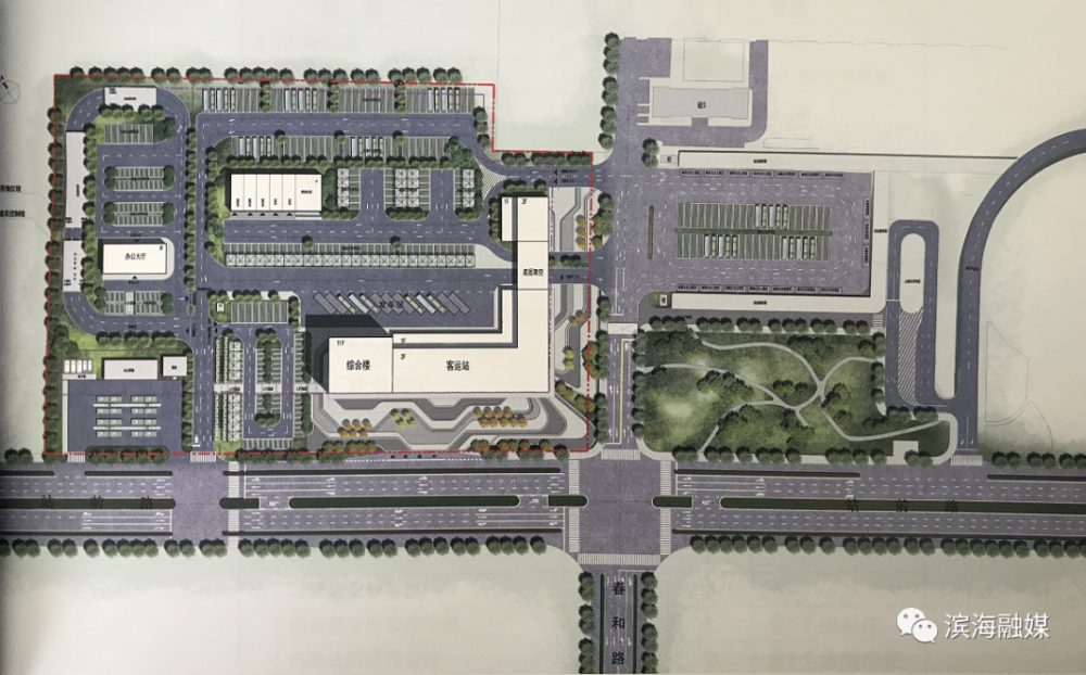 新建的滨海县汽车客运站设计为一级车站,日发量5200人次,占地75亩,集