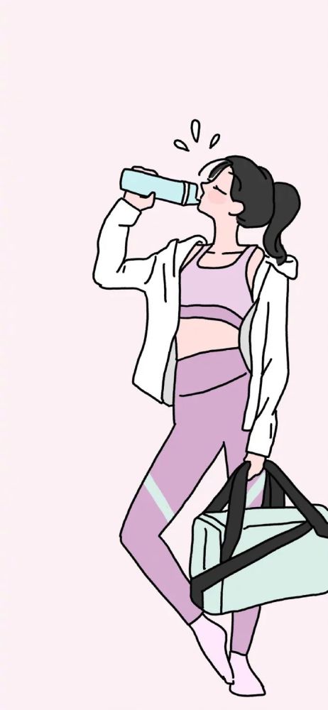 【0414】手绘女生卡通健身壁纸