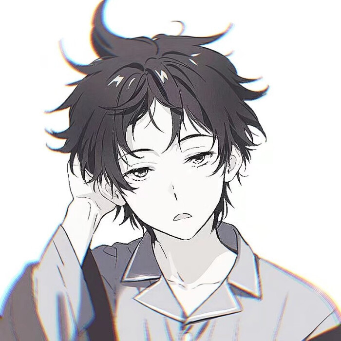 动漫男头我对别人高冷以待对你却满腔热情