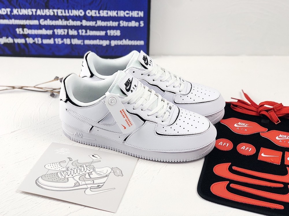 nike air force 空军一号低帮休闲运动板鞋 魔术贴 换勾,极具特色.