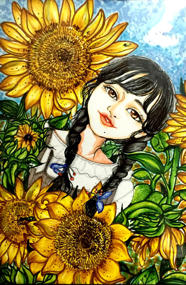 向日筷图片插画