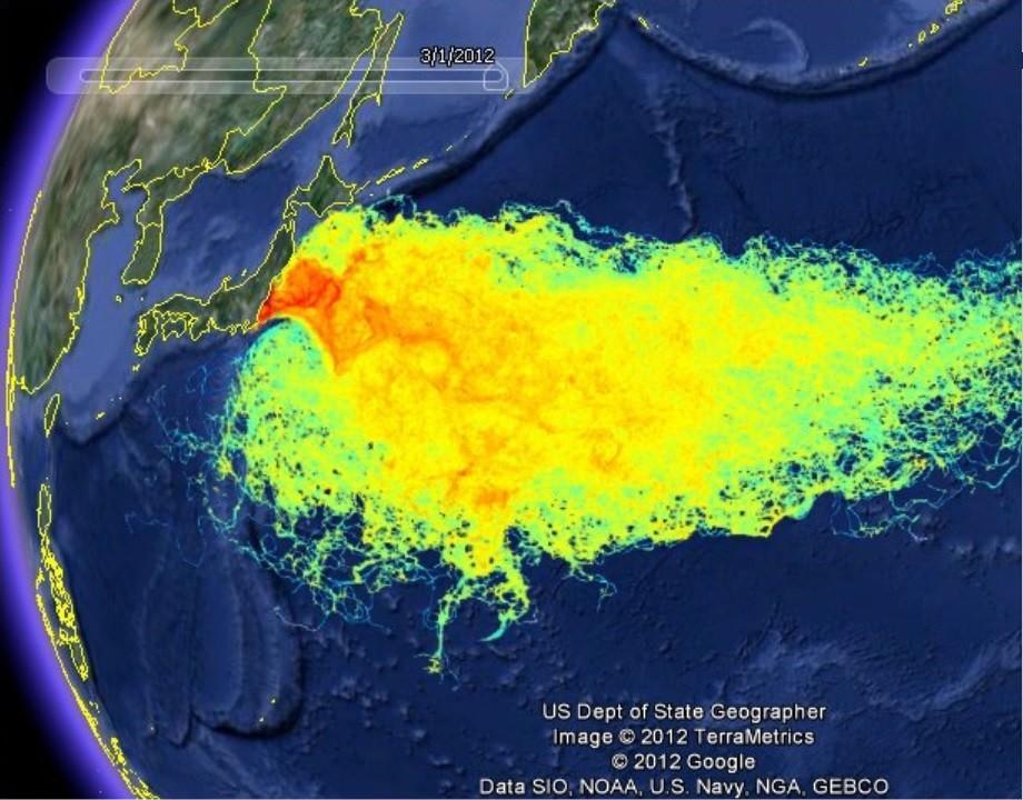 日本排放核废水扩散模拟图