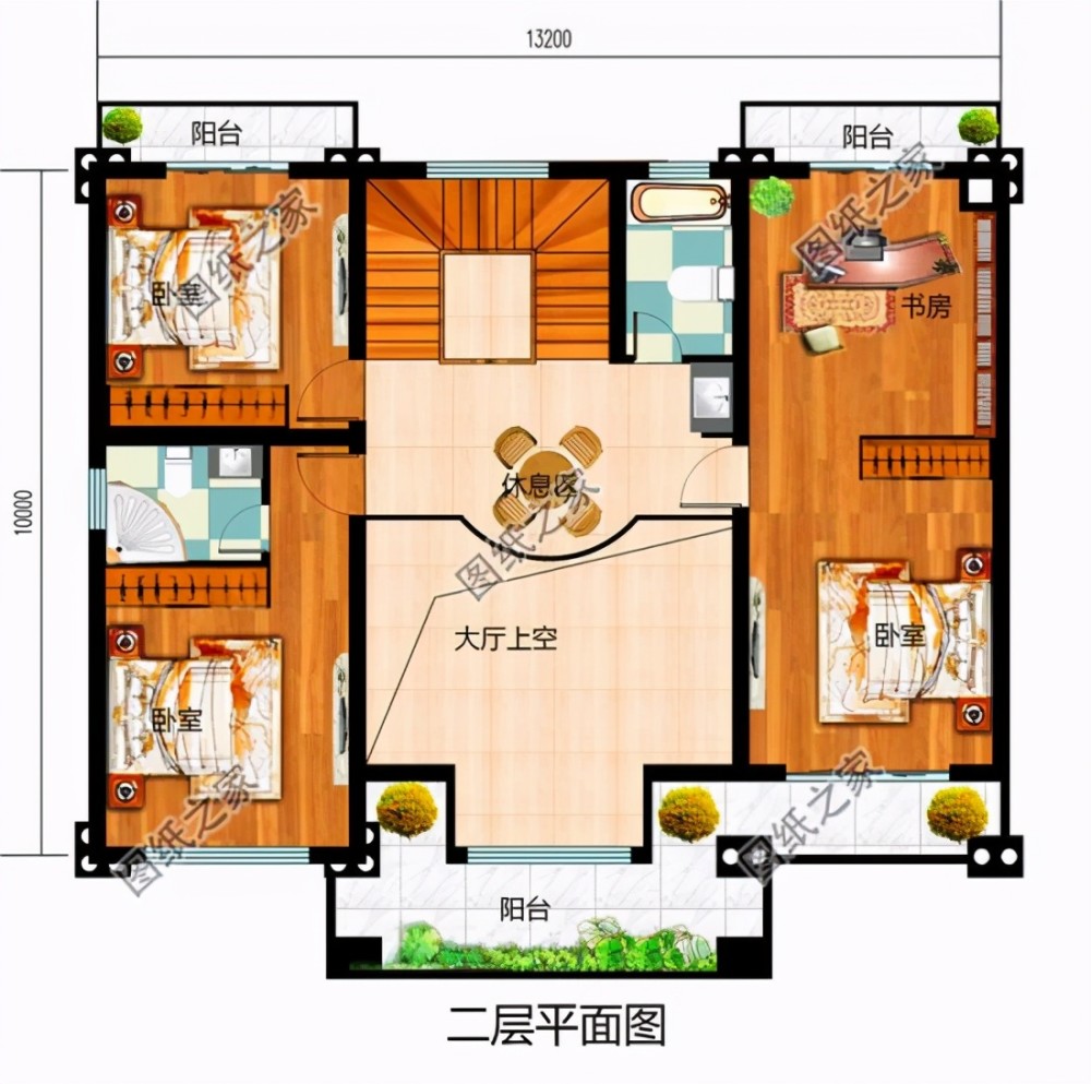 130平方米二层自建房设计图,造价经济老百姓建得起,别