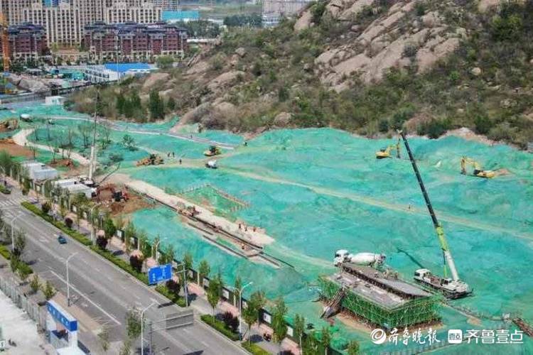 药山脚下新添好去处!济南洋涓湖公园在建中