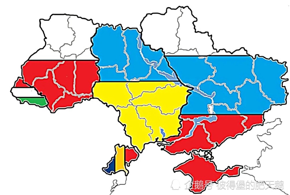 分裂后的乌克兰版图如果上述情况得以发展,那么乌克兰的东南部地区极