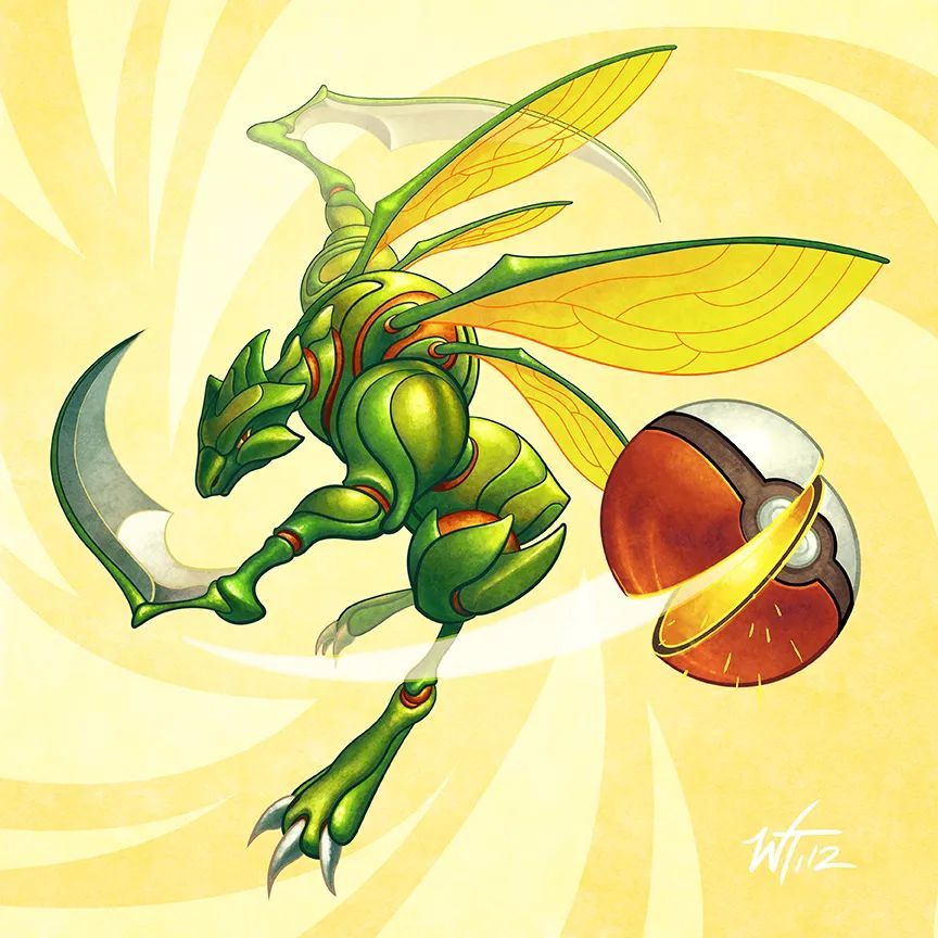 飞天螳螂(日文:ストライク,英文:scyther)是虫属性和飞行属性宝可梦.