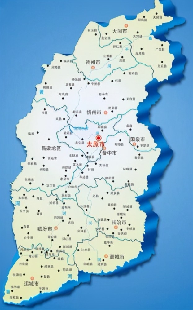 山西是我国34个省级行政区之一,省会是太原市,简称(别名)是晋,下图是