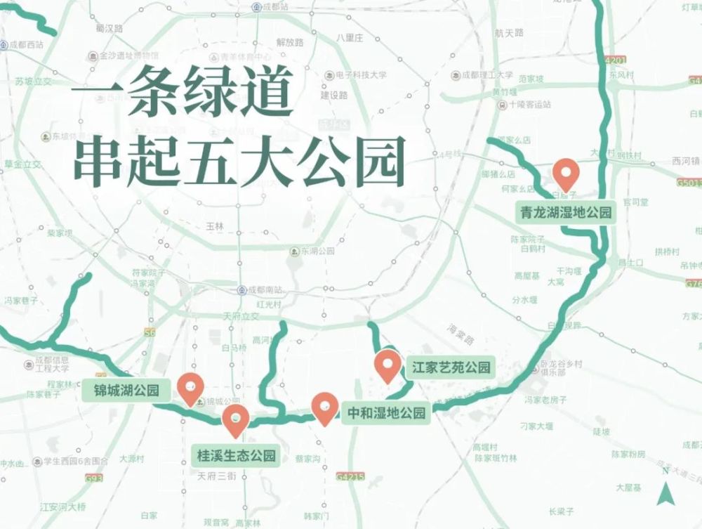 2021年建成绿道将突破5000公里 如今从青龙湖直接跑到锦城湖 25.
