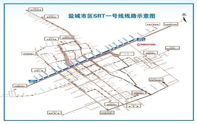 srt来啦!盐城市区虚拟轨道交通一号线开通试运行