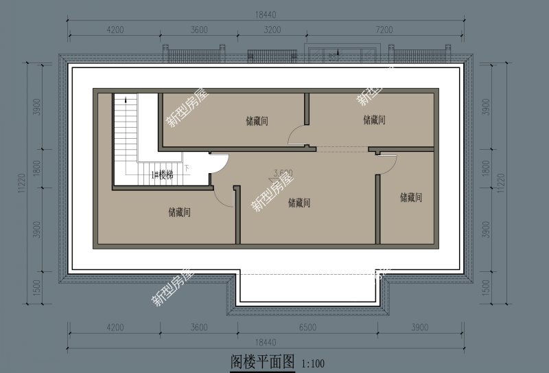 第7套:大堂屋 多卧室 棋牌区,11×16米平层户型,主体预算25万