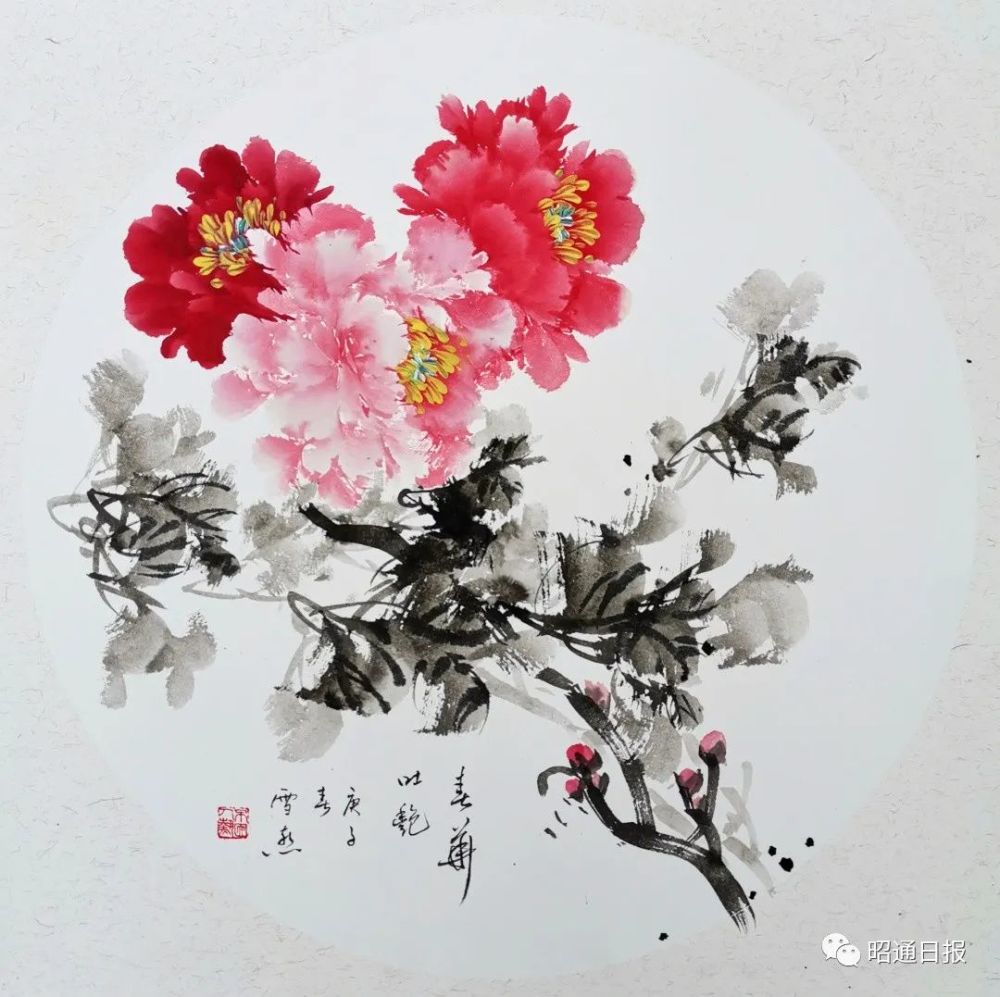 书画丨谭雪燕:国画牡丹作品选(十八幅)