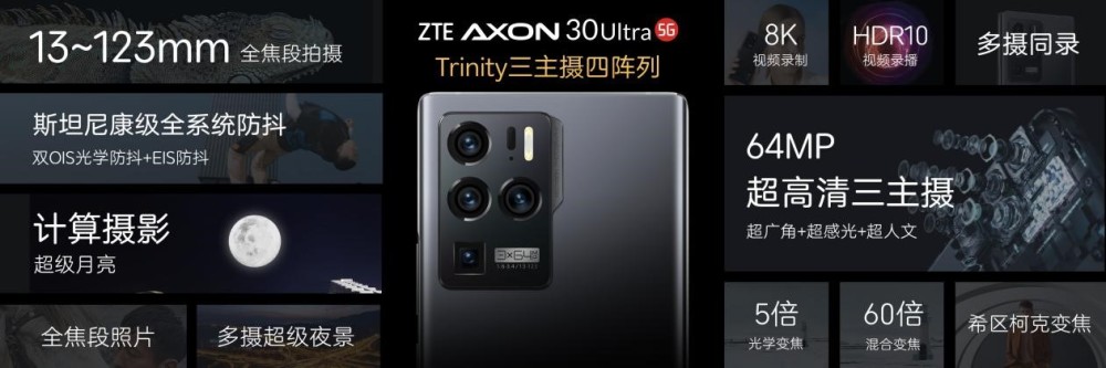 中兴axon 30 ultra发布:三主摄影像旗舰