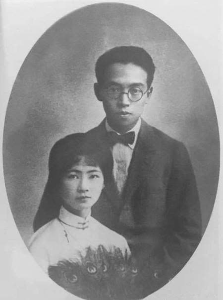 罕见的林徽因结婚照,图2身穿自己设计的婚纱,图4美得清丽脱俗