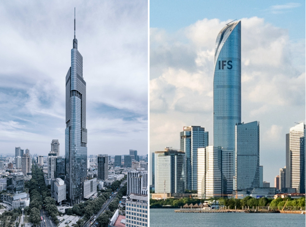 南京紫峰vs苏州国金,450米摩天,并列为江苏第一高楼,谁更胜一筹?