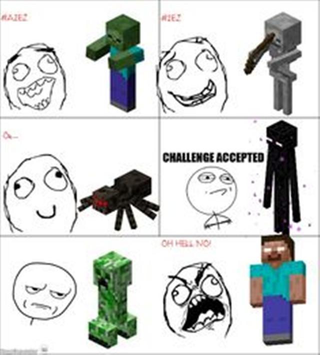 我的世界:6幅关于minecraft的漫画,"苦力怕"当之无愧的主角!