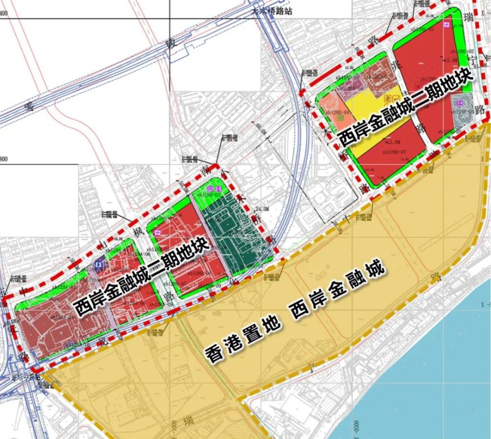 近日,香港置地西岸金融城地块以北,西岸金融城二期两个地块规划调整