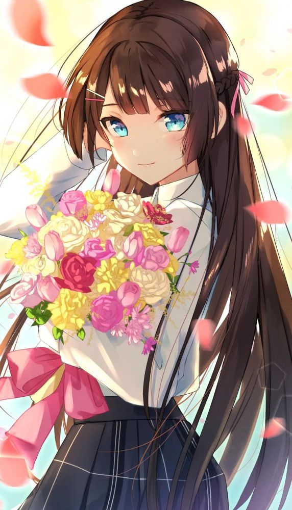 【二次元】脸贴着脸的可爱美少女
