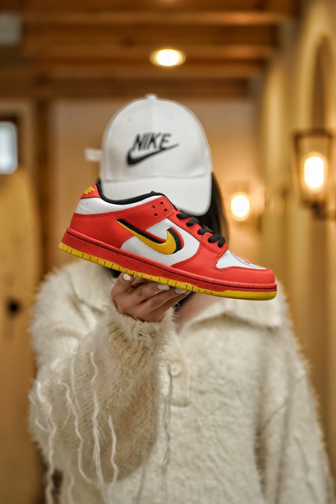 nike sb dunk low pro 红黄白 国风刺绣叠勾 扣篮系