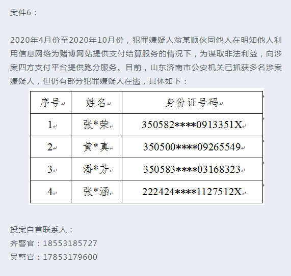 重大在逃犯罪嫌疑人信息如下