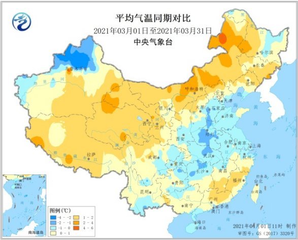 预计4月内蒙古东部等地温高雨少,需做好沙尘天气防御