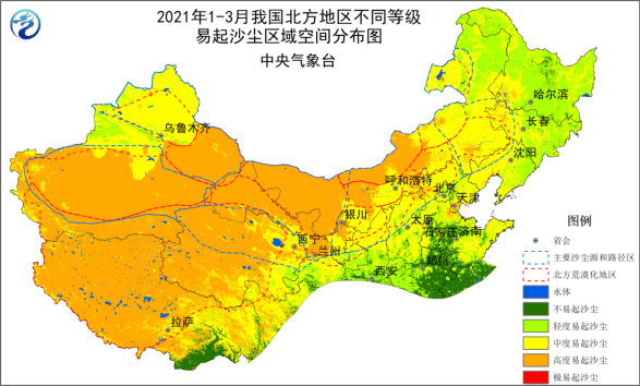 预计4月内蒙古东部等地温高雨少,需做好沙尘天气防御
