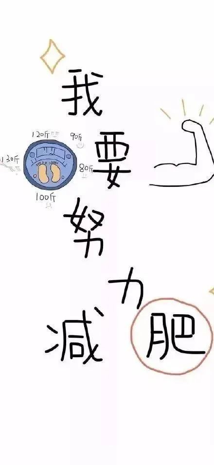 励志文字壁纸 |学习 减肥一起搞!