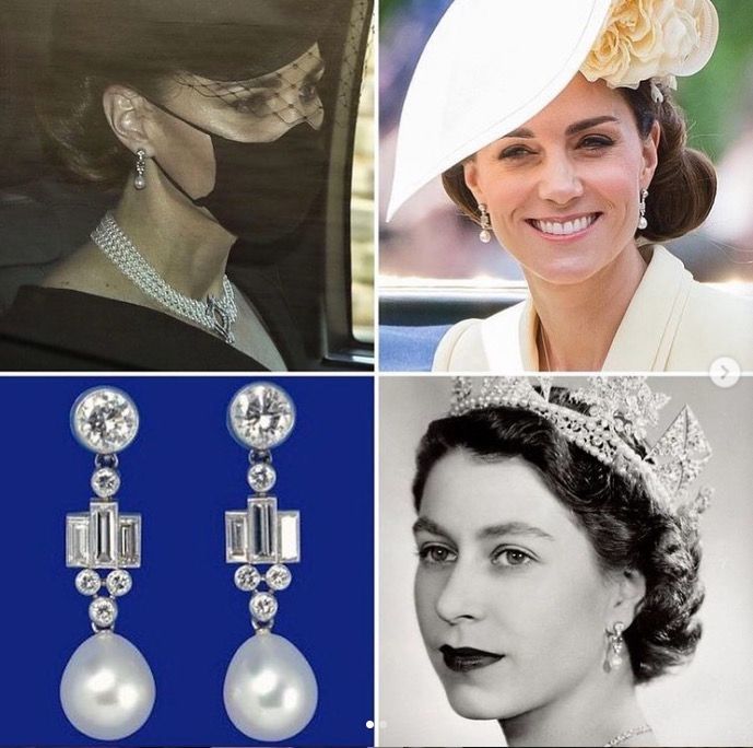 凯特珍珠项链镇场,英王室葬礼穿搭讲究,端庄悲恸又要高级不掉价