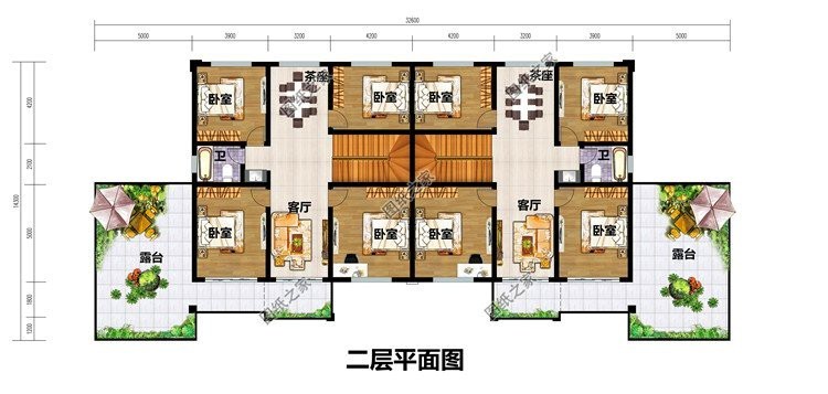 兄弟双拼户型设计图,家里有兄弟这么建房准没错,喜欢的朋友收藏