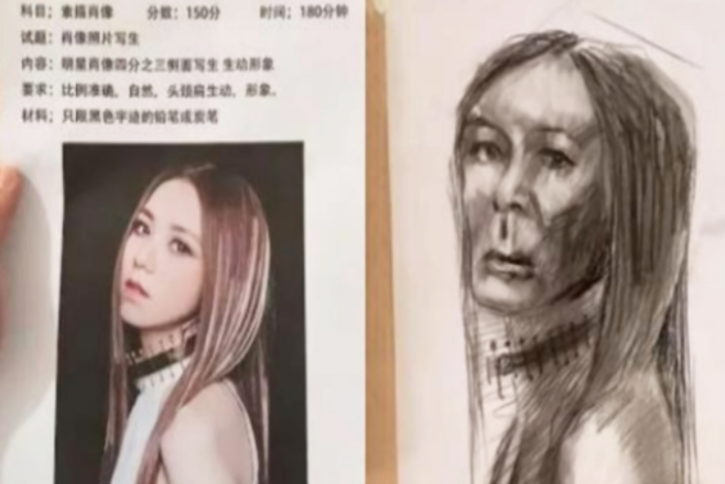 美术生将邓紫棋画成舒淇,成功引起本尊的回应,网友看了惊呼奇才