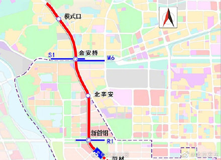 北京m11冬奥支线开始铺轨