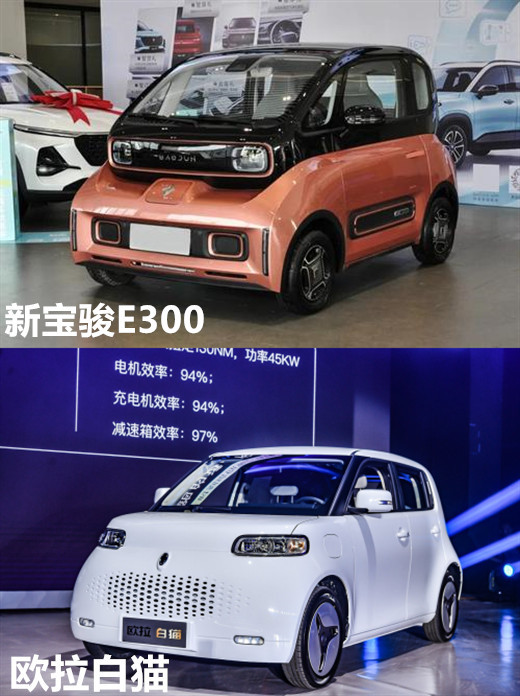 新宝骏e300vs欧拉白猫,行走的未来机器人