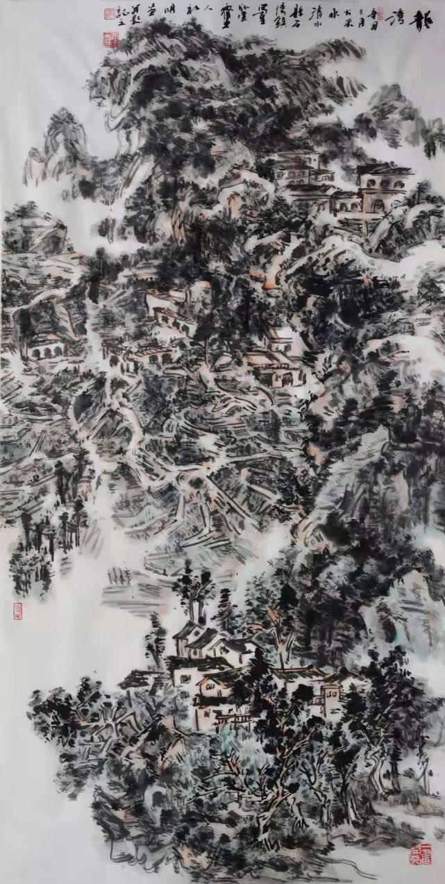 当代著名山水画家——段新明献礼建党100周年