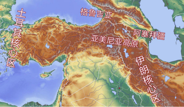 高加索地区地图