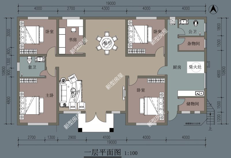 农村自建房,长18.5米宽10.5米,怎么设计比较好?