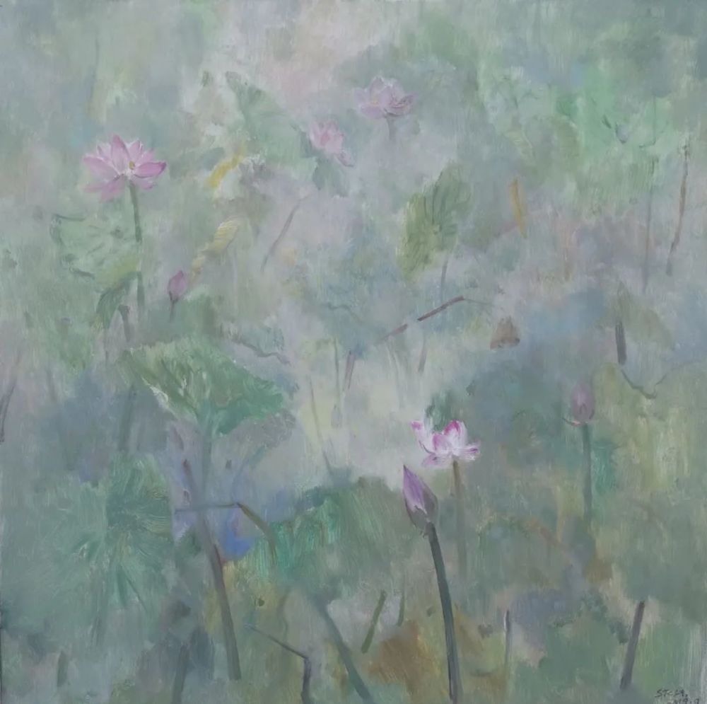 宋天成新品油画《荷花》系列—诗情·意境·禅机