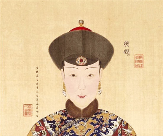 乾隆9位后妃的画像,图2的孝贤纯皇后雍容华贵,图6令妃真的很美|贵妃