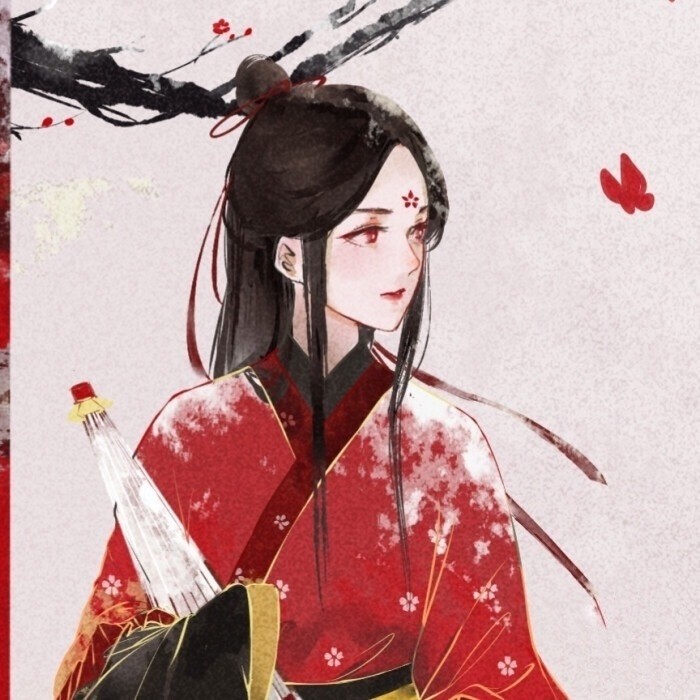 女生头像 | 古风红衣 | 四处开花不见果,处处留情唯伤