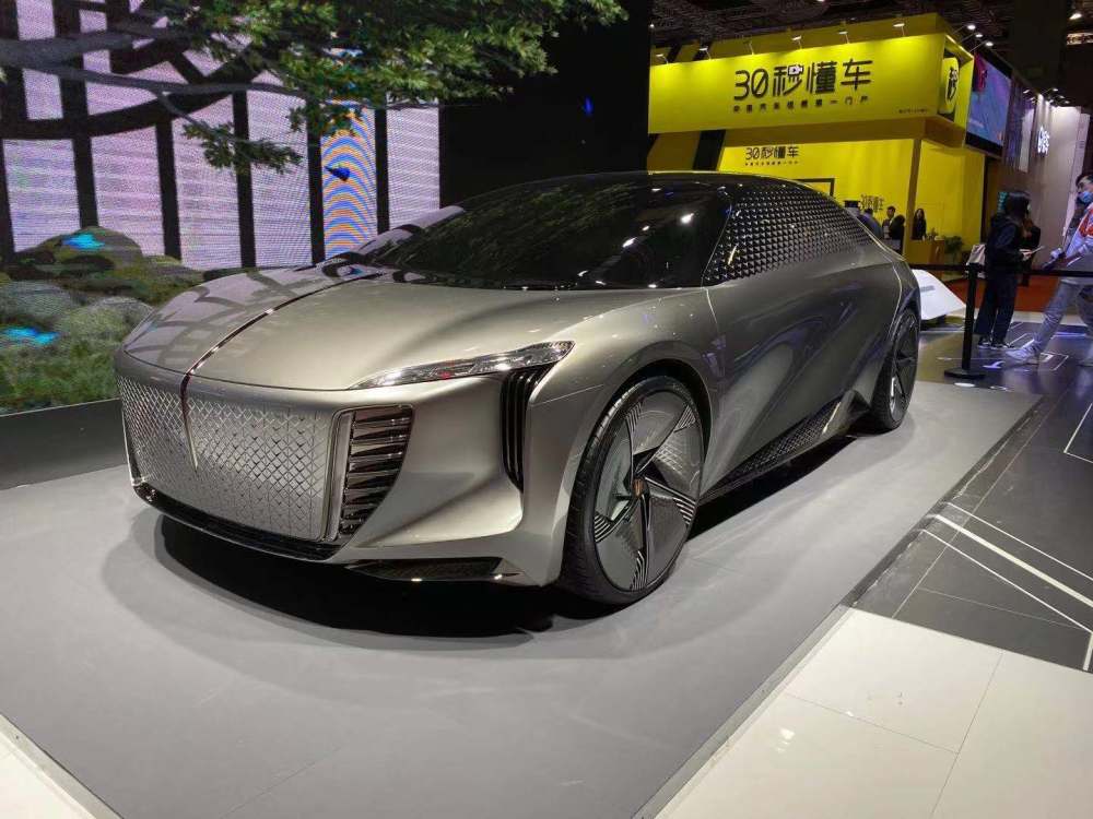 未来感十足2021上海车展红旗ev-concept概念车
