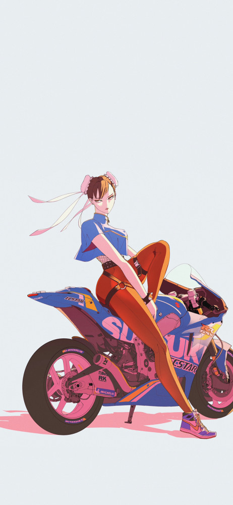 【ios高清壁纸】"机车少女"ins里的神仙画手