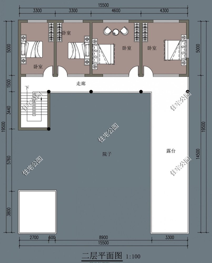 南宅子正房的房屋简图图片