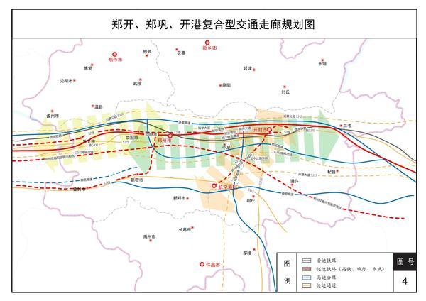 郑民高速和郑开大道,郑汴物流通道(s314),原g310等5条,规划沿黄公路