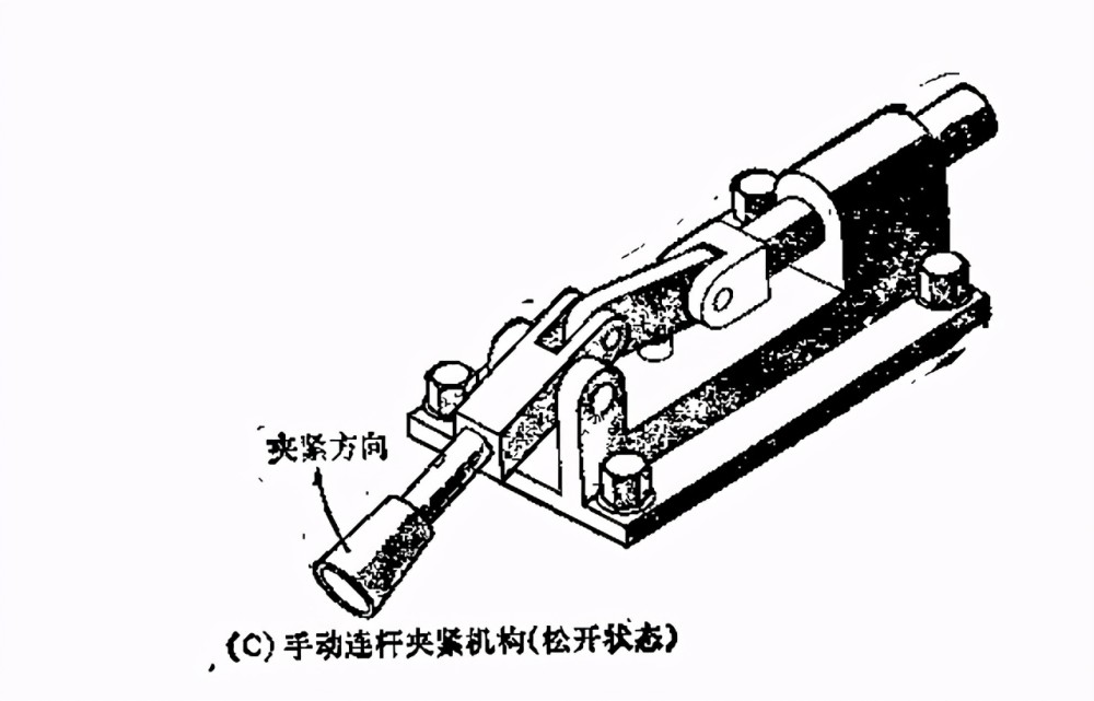 使用连杆夹紧机构的自动化夹具