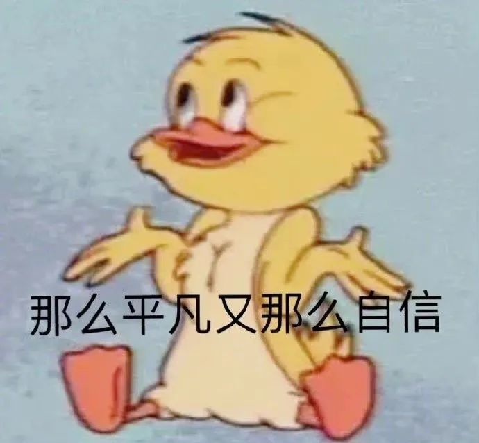 小黄鸭表情包:那么平凡又那么自信