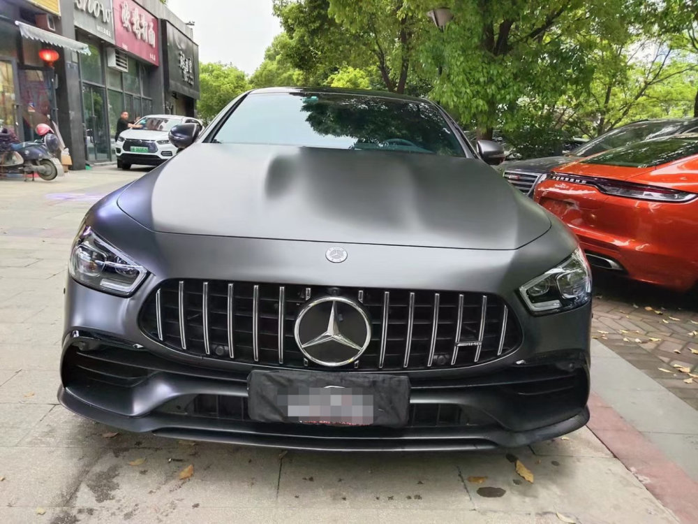 奔驰amg gt50 贴了哑光车衣倍加质感十足