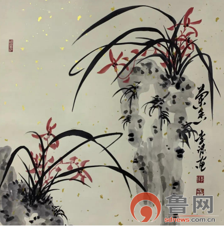 当代国画家闵先瑞李沫师生作品展在菏泽举行