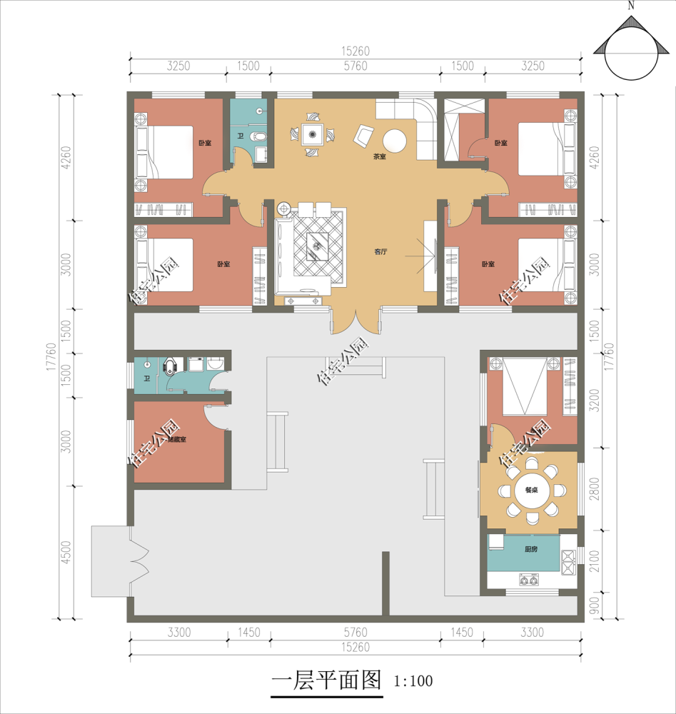 养老房还是一层好,10套一层农村户型,建一栋出来送给父母正合适