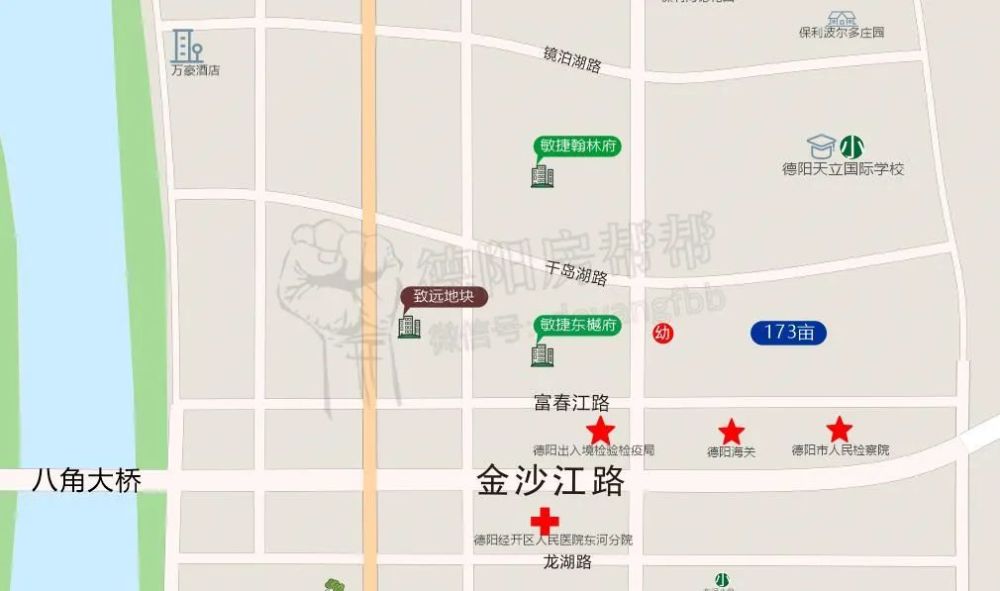 宗地三:富春江路与利山路交会处东北角,面积约173亩.