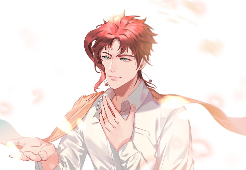 jojo画师笔下的花京院虽然丢失了大卫线但是很惹人爱