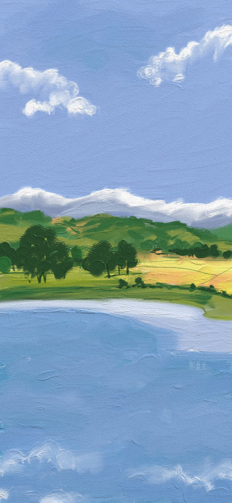 精选油画风壁纸清新治愈风景插画