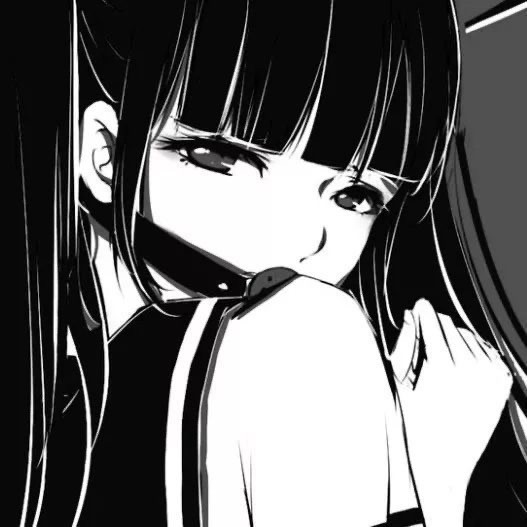 日系 黑白动漫男女头像:尘世那么美,相守着你爱的那个